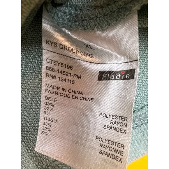 Elodie Brushed Knit Long Sleeve Sweater Top Mint Womens XL Crew Neck Casual NWT - Picture 4 of 6